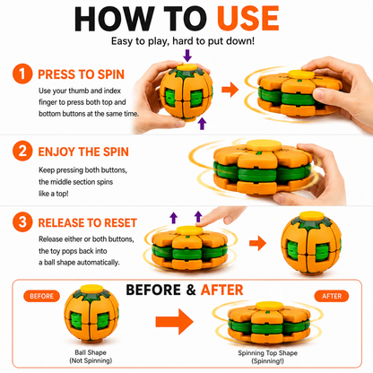 Press To Spin Ball™ – 360° Tactile Fidget & Stress Relief Toy