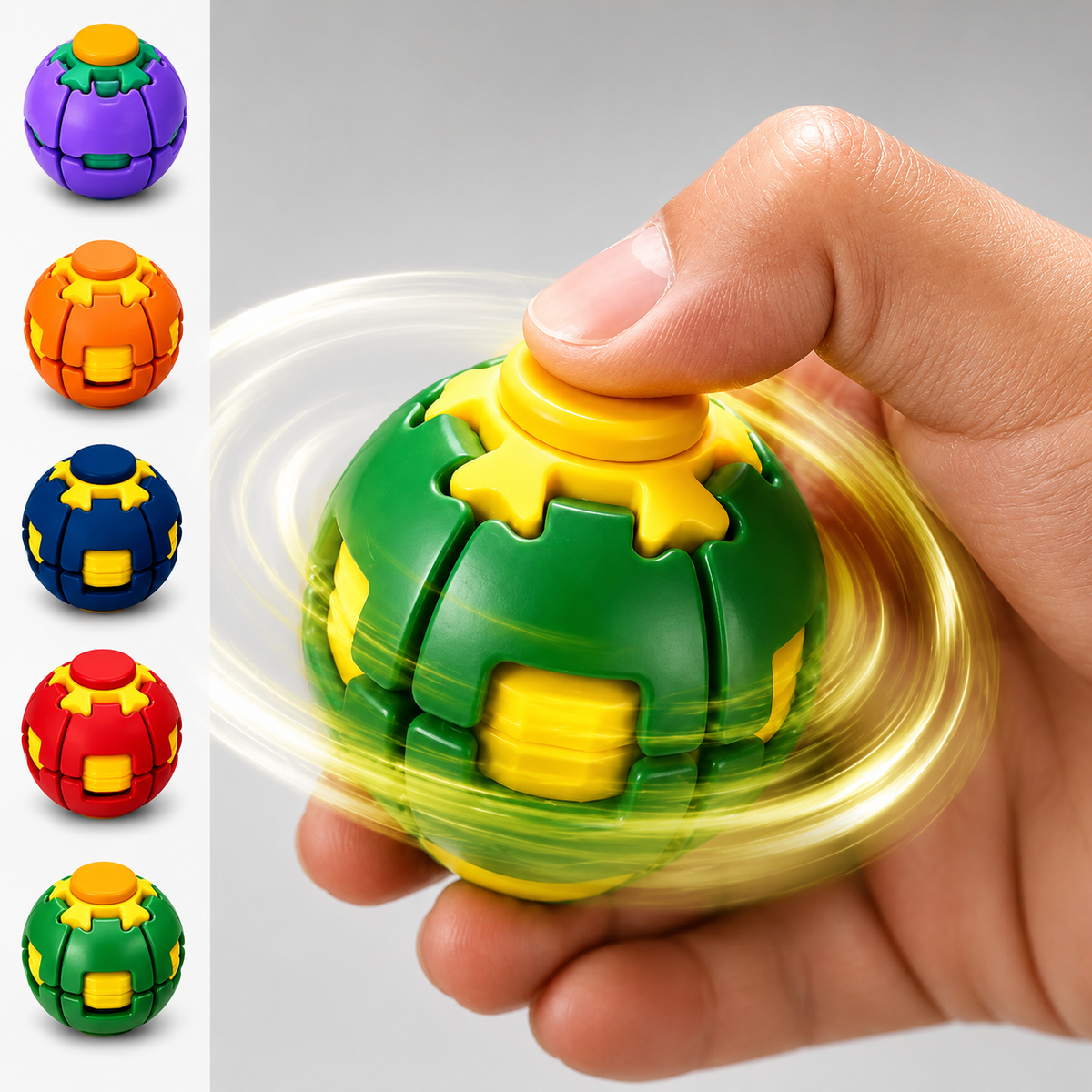 Press To Spin Ball™ – 360° Tactile Fidget & Stress Relief Toy