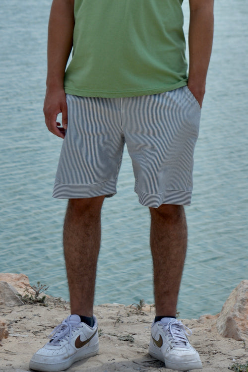 "CHARCOAL-CREAM" Unisex Shorts.